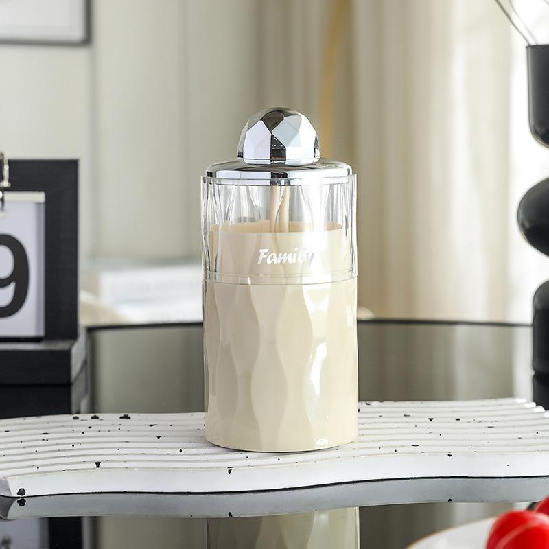 

Toothpick Box, Household Pressure-type Toothpick Cylinder, Personalized Toothpick Can, Cotton Swab Storage Bucket