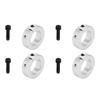 4Pcs Split Shaft Fixing Collar 1in Bore Diameter Aluminum Alloy Screw Clamping Shaft Collar Kit 25mm