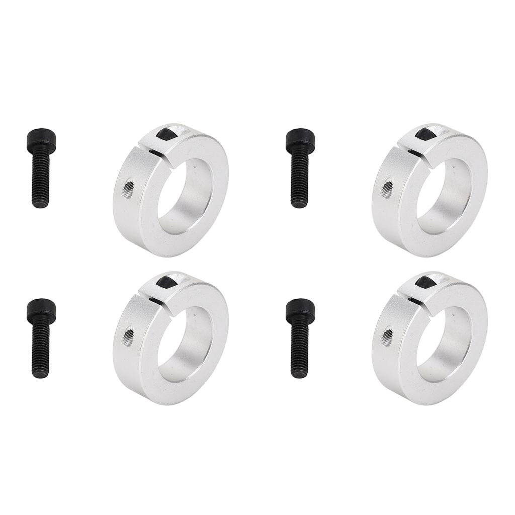 4Pcs Split Shaft Fixing Collar 1in Bore Diameter Aluminum Alloy Screw Clamping Shaft Collar Kit 25mm