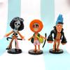 One Piece Pirate Figure Set Pvc Collectible Models With Base For Anime Fans