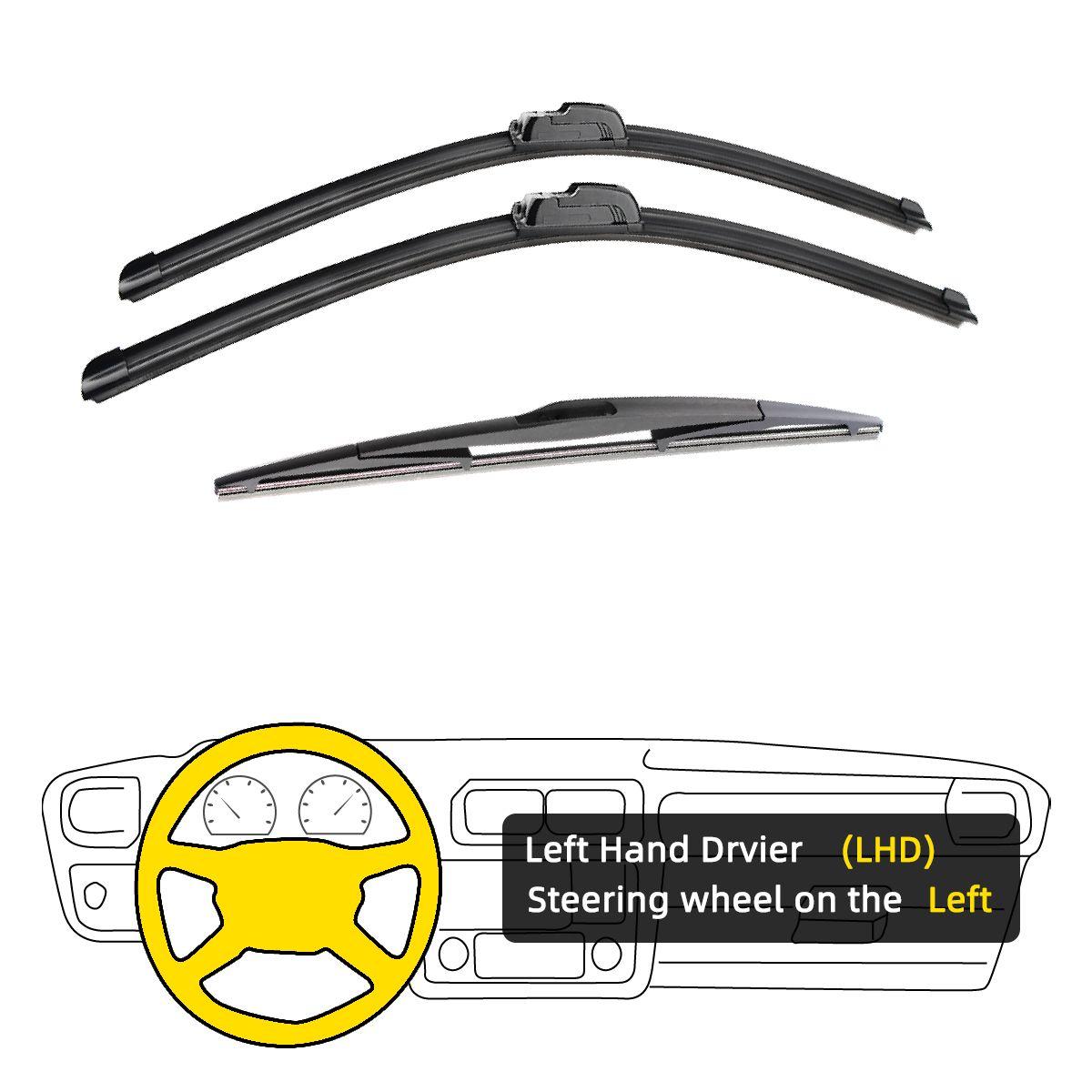 

3 шт. для Subaru Impreza Hatchback MK3 GE GV GH GR 2007-2014 24 16 16 передние и задние щетки стеклоочистителя лобовое стекло резак для окон аксессуары 2014