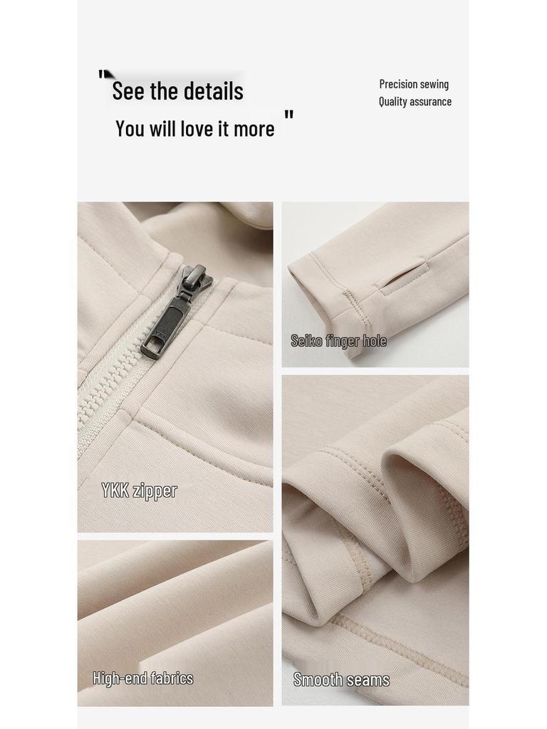 Women's Stand-Up Collar Half-Zip Slimming Yoga Sweatshirt - Warm, Thick, Breathable Long Sleeve Outerwear