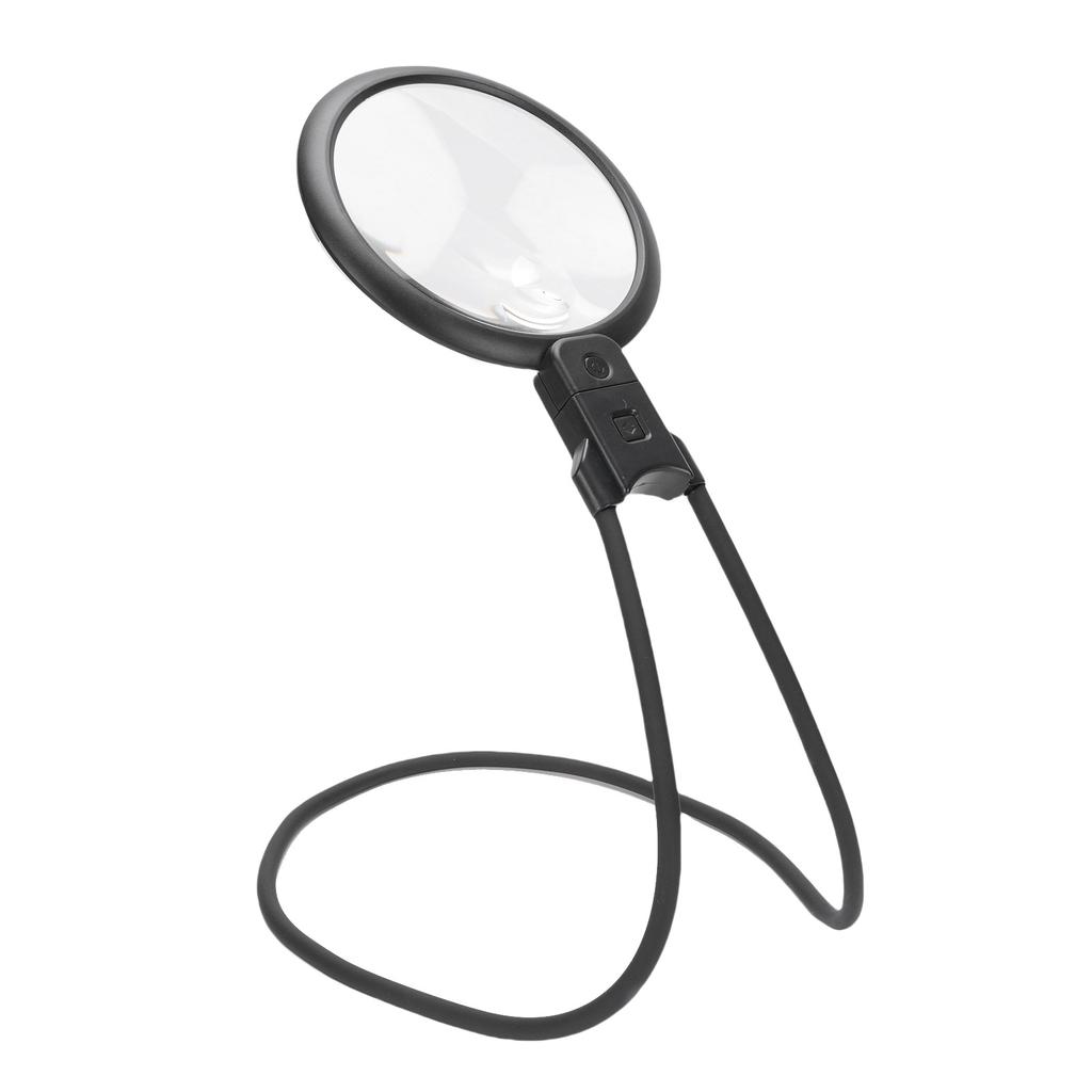 Reading Magnifying Glass 5X 15X with 3 Level 36 LED Light Adjustable Rechargeable Flexible Gooseneck Magnifier