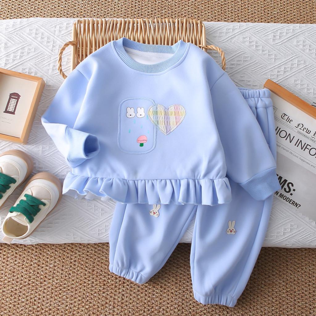 Kids Casual Long-Sleeve Set, Comfortable Daily Wear Outfits