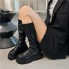 Internet Celebrity Thick-soled Muffin Elastic Boots Women's 2024 Autumn and Winter Korean Version of the New Tall Tube Thin Boots Knight Boots Do Not