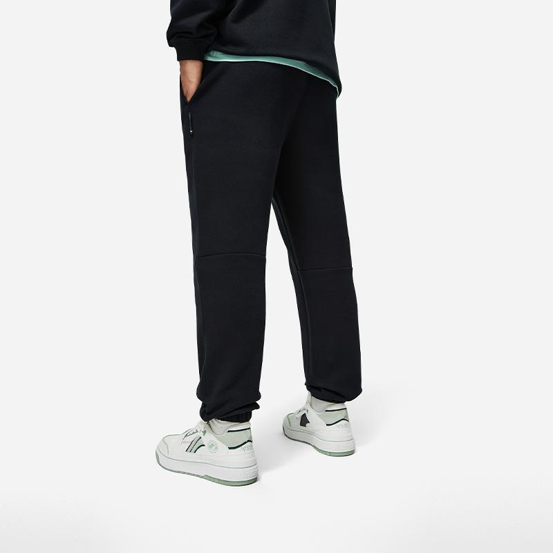 Li Ning Badfive Loose Fit Mid Waist Cuffed Sports Pants Men bottoms Black AKLU091-1