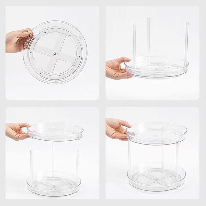 360Degree Rotatable Desktop Cosmetic Rack Bathroom Shelf Large-Capacity Perfume Aromatherapy Skin Care Product Storage Rack Organizer