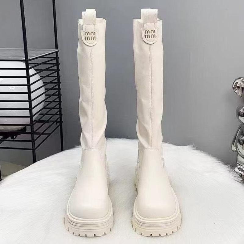 

Thick-soled, Fleece-lined, Lightweight, Long Boot Fashion Women s Shoes, New Style Boots for Women 40 бежевий