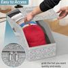 Portable Stackable Hat Storage Box with Clear Window, Capacity for 24 Baseball Hats Visible Display Bin Durable Organizer Case