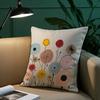Simple Flower Art Pillow Case Plush Fabric Soft Pillowcase Double Sided Print Sofa Cushion Cover Throw