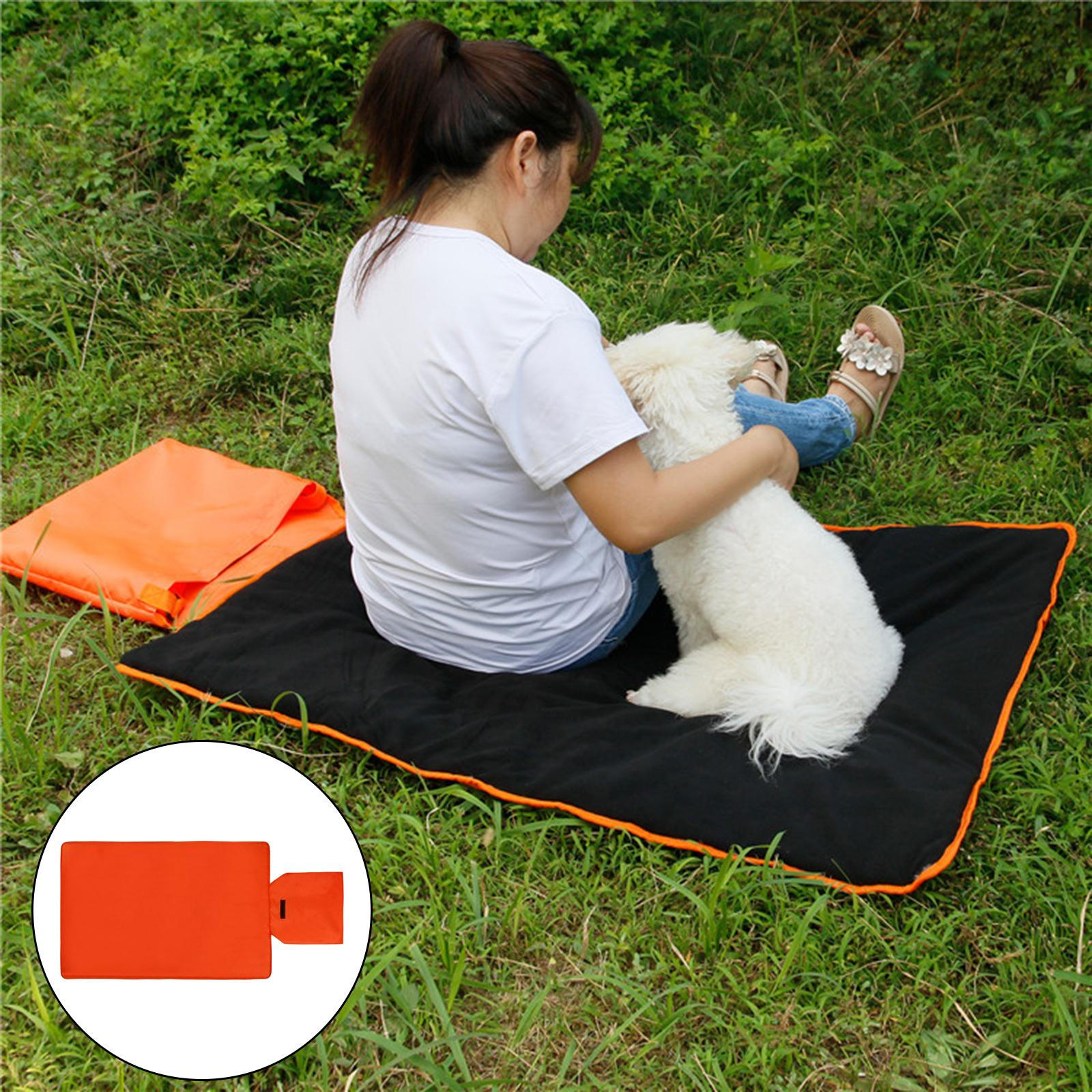 Folding Blanket Kennel Camping Cat Pet Supplies Gray Orange