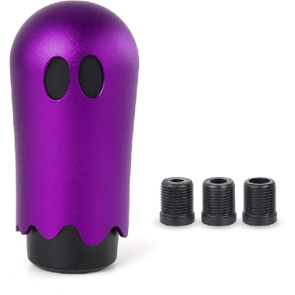 Muge Racing Ghost Shift Knob, Aluminum Weighted Automotive Gear Shift Manual Knobs Lever With 3 Threaded Adapters M8 M10 M12 X 1.25, Universal For