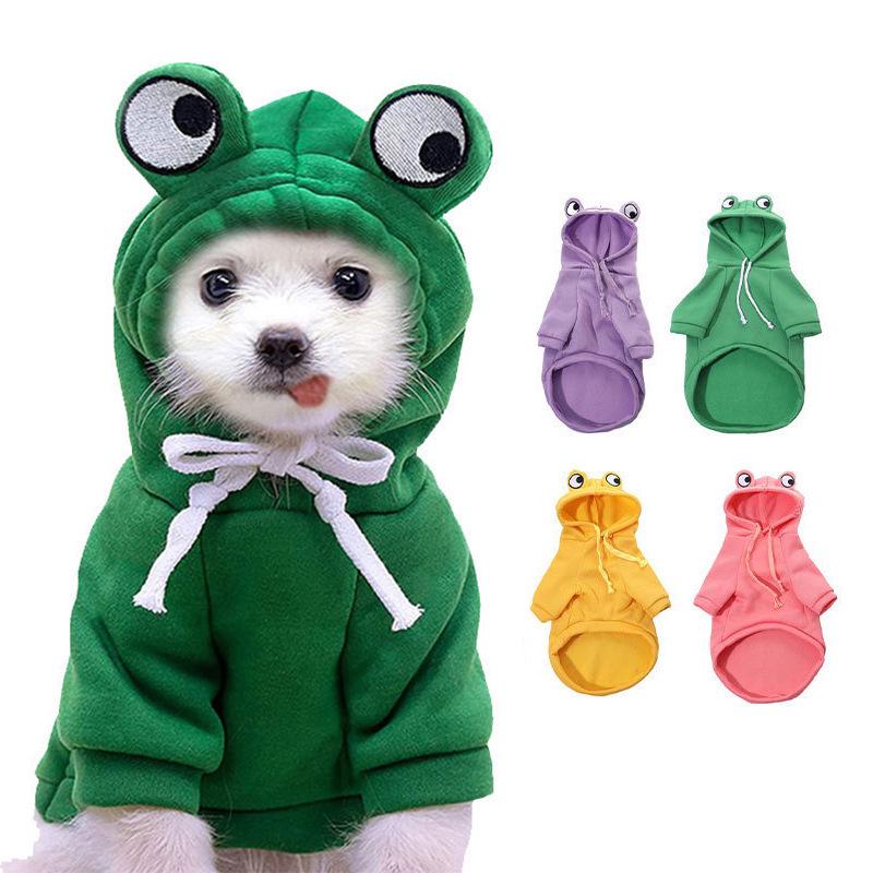 Pet Autumn Winter Fleece Hoodie - Cotton Sweatshirt for Dogs & Cats