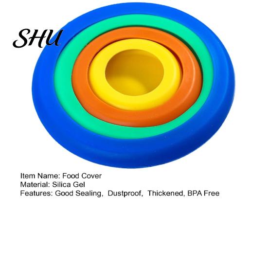 Reusable Silicone Food Wraps 4Pcs Cover Savers Good Sealing Versatile Covers For Various Sizes Of Containers Dustproof Thickened BPA Free Dishwasher