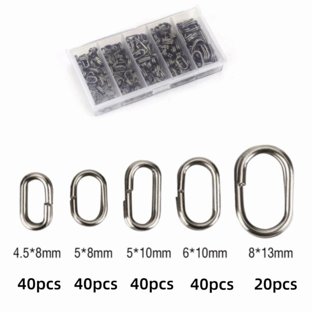 Stainless Steel Fishing Swivel Rings Multiple Sizes Lure Connecting Ring  Fishing Accessories