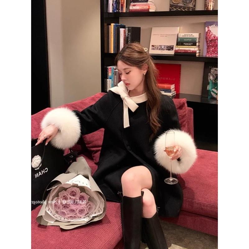 Плащ двухсторонний кашемировый пальто для женщин осень и зима новый усовершенствованный — фото 9