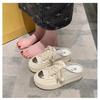 Internet Celebrity Thick-bottomed Bag Head Half Slippers Outer Wear Summer Women 2025 New Mesh Breathable Casual Small White Cool Slippers