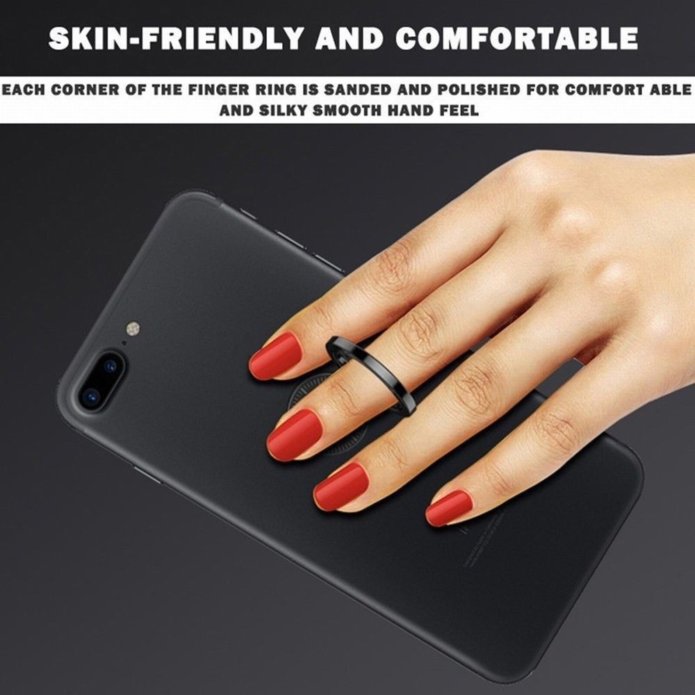 Hot Metal Bracket Watch Shape 360° Rotating Mobile Phone Holder Finger Ring Grip