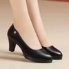 Female Classic High Quality Spring Slip on Square Heel Pumps Women Fashion Comfort Spring Summer Office Shoes A1413