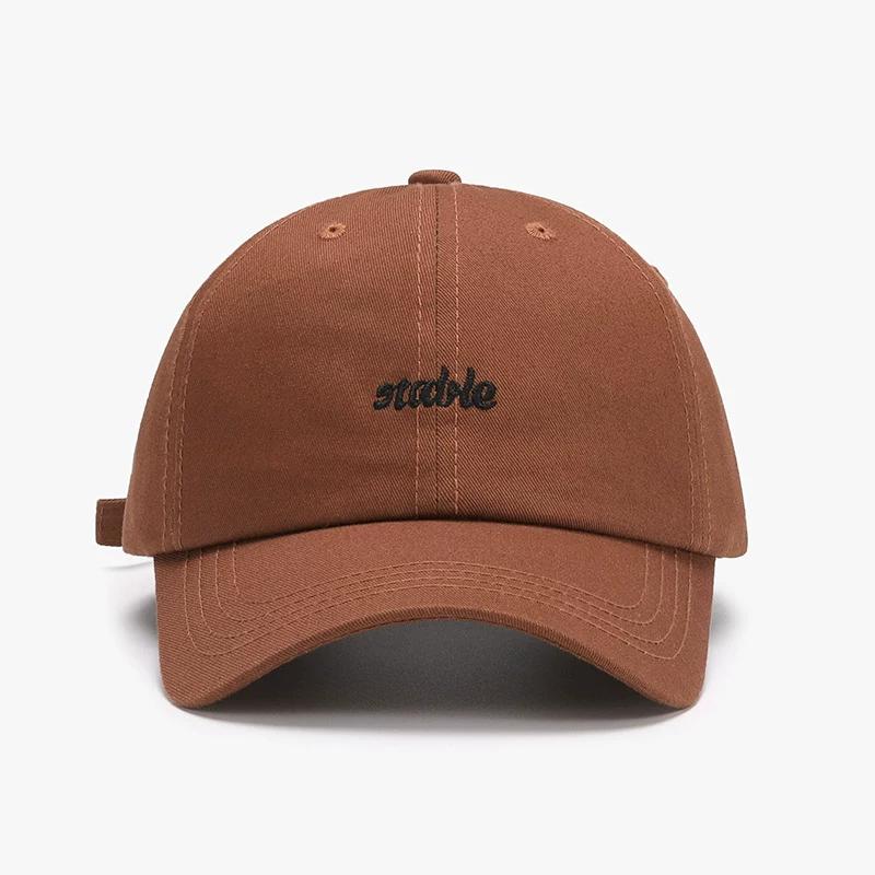 Unisex Korean-Style Versatile Letter Embroidery Baseball Cap Couple Student Soft-Top Duckbill Cap Japanese-Style Fresh Sun Hat