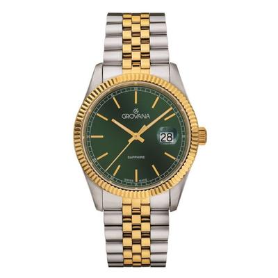 Kensington Royal Two Tone Stainless Steel Green Dial Quartz 1542.1144 Men's Watch