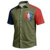 Herren Independence Day Bedrucktes Hemd mit Kragen Herren Freizeit Sport Kurzarmhemd