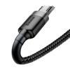 Baseus Cafule Series USB-A to Micro USB Cable 1.5A, 2m - Black/Grey