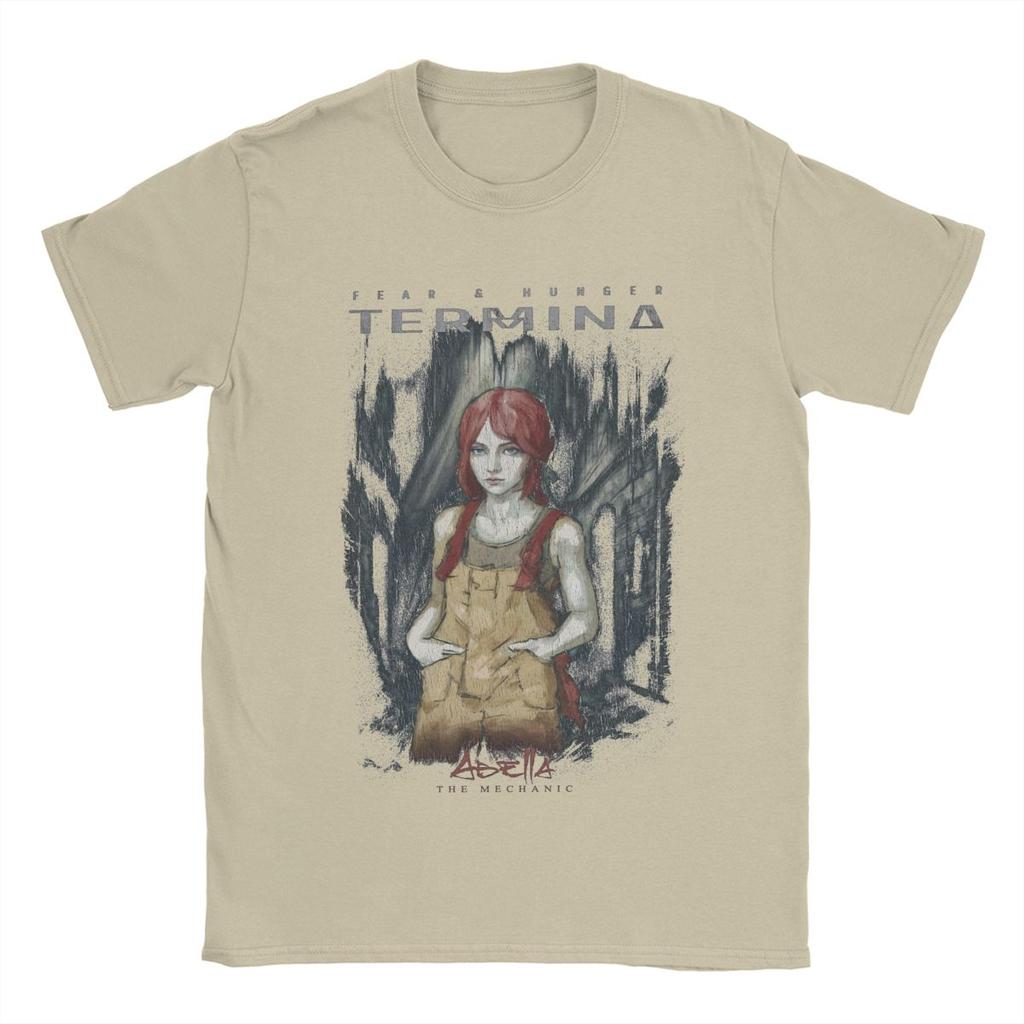 Men's Fear And Hunger 2 Termina Abella T Shirts Pure Cotton Clothes Fashion Short Sleeve Round Collar Tees Plus Size T-Shirts