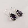Amethyst Gemstone 925 Sterling Silver Handmade Purple Stone Earrings 1.5" Lightweight Jewelry For Women AEE-2-6