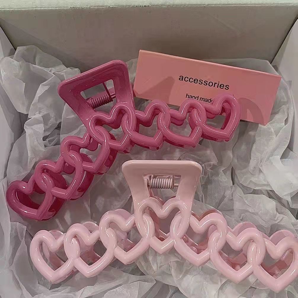 

Large Acrylic Shark Clip Hairpin for Women Rose Red, Pink, Sky Blue, Milky White, Yellow Oval Wave Point Design жовтий