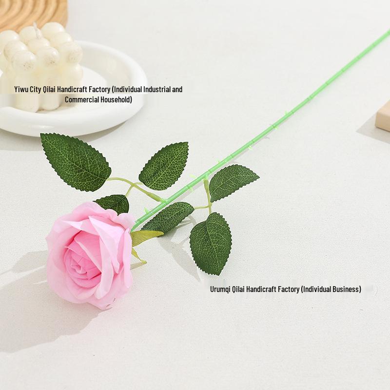 Velvet Rose Artificial Flower for Home Decor, Wedding Aisle, and Hand Bouquets