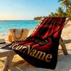 Liverpool Personalized Text Beach Towel Super Soft & Absorbent Suitable for Sports Travel Swimming Yoga Bathroom Beach And Pool