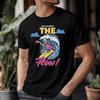 Just Go With The Flow T-Shirt | Retro Skeleton Surfing Tee
