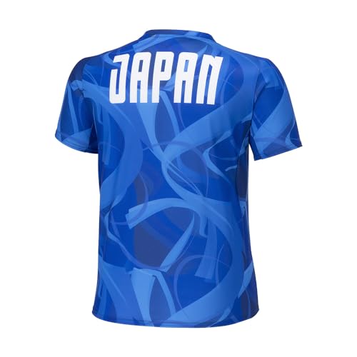 Mizuno Support T-Shirt with JAPAN Logo, Player-Inspired, Unisex, Kids' Sizes Available, MUGEN GRAPHIC 32MABPC1, Directoire Blue, Size 140