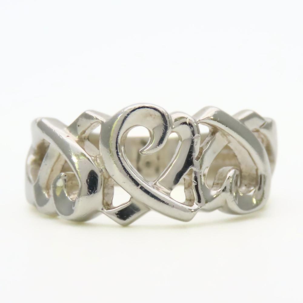 Used TIFFANY&Co. Ring Loving heart triple Paloma Picasso EU#50 Silver925 4.7g Silver Accessories
