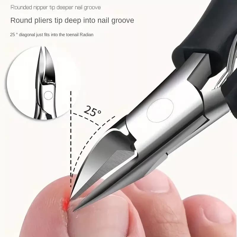4pc Professional Toe Nail Clippers Cutter Toenail Tool Thick Nails Dead Skin Dirt Remover Super Sharp Curved Blade Nail Tools