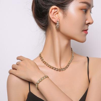 Schmuck Halskette Trend Hals Schmuck Set Kaltwind Design Metall Schlüsselbeinkette Frauen