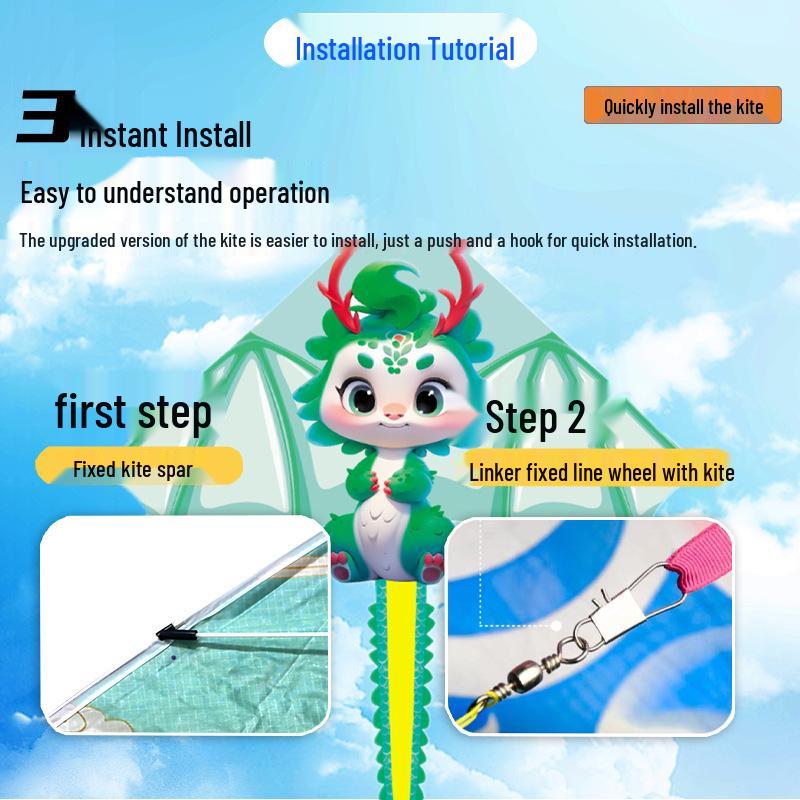 Weifang Snake Treasure Cartoon Kite - Easy-to-Fly for Adults & Kids