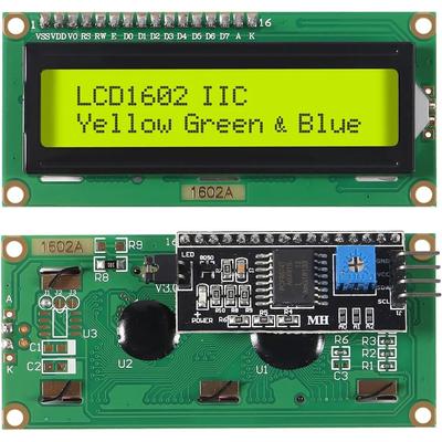 LCD1602 1602 LCD Modul Blau/Grüner Bildschirm 16x2 Zeichen LCD Display mit IIC I2C Serieller Schnittstellen-Adapter Modul für Arduino