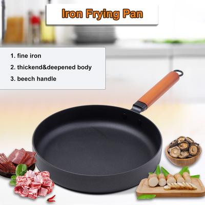Non-stick Frying Pan Iron Pan Iron Skillet  Cookware Deep Frying Pan Iron Pot