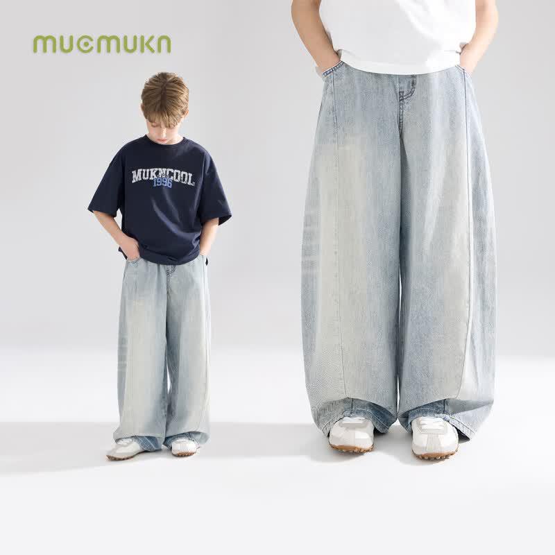 Mucmukn Boy s Deconstructed Curved Denim Jeans 170CM