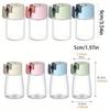 4pcs Press Type Measuring Seasoning Bottle Salt Tank 0.5g Transparent Precise Spice Dispenser Refillable Food Grade Salt Control Containers