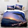 Dolphin Duvet Cover King Queen Size Lovely Sea Life Bedding Set For Kids Boy Girl Cute Ocean Animal 2/3pcs Polyester Quilt Cover