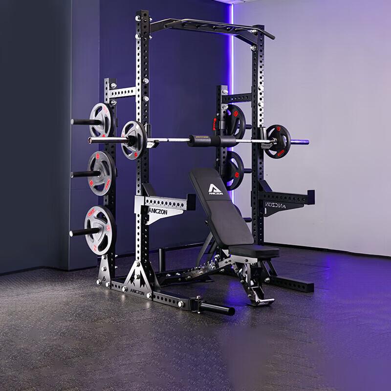 EM M104 Frame Squat Rack & 105KG Olympic Barbell Set