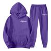 Men's Spring and Autumn Solid Color Suit Hooded Sweater Suit Trend Casual Sports Two-piece Suit