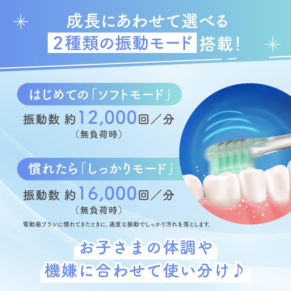 Pigeon Electric Toothbrush for Green ages 1 year and 6 months and Fits molars Finishing, (for up) - hard-to-clean