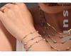 Qiong Yao Tianhe Stone Layered Clavicle Necklace: Light Luxury Double-Layer Stainless Steel Blade Chain for Women