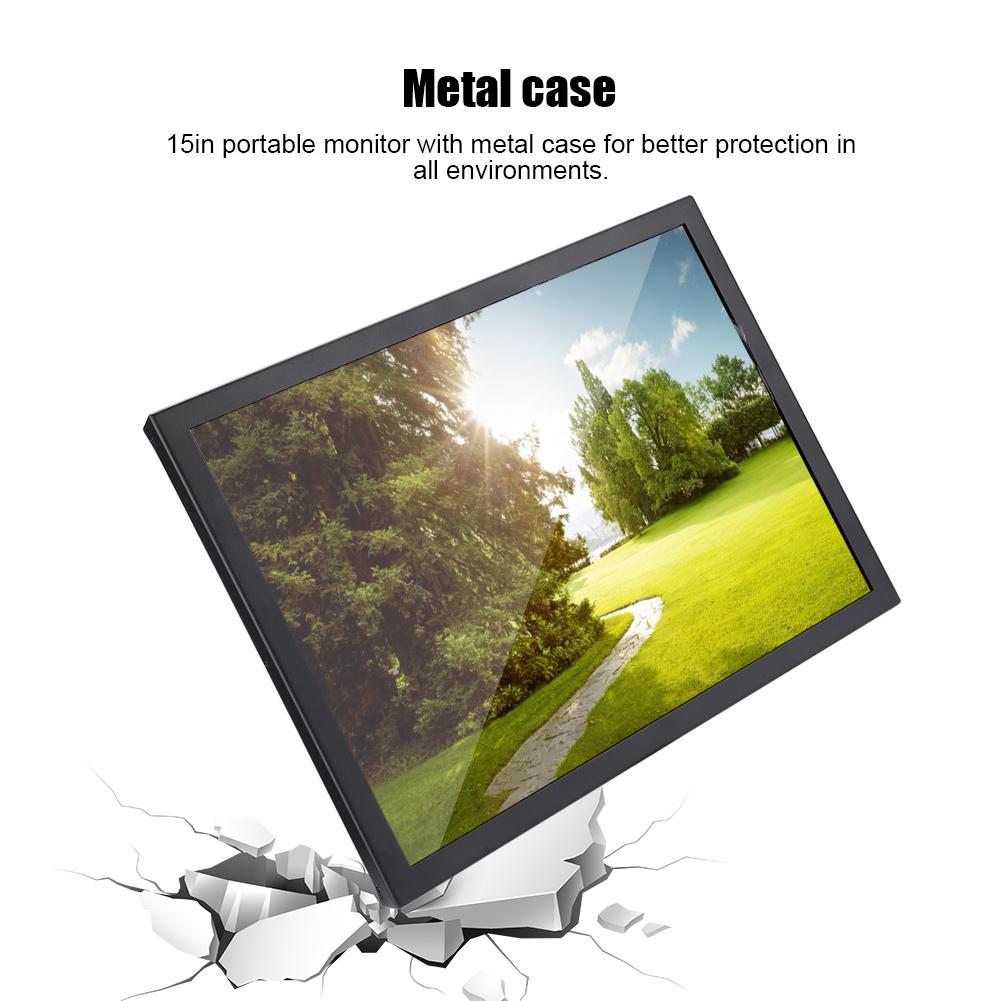 15in 1024x768 HD Full Metal Industrial Monitor HDMIVGAAVBNCUSB G15(V59)