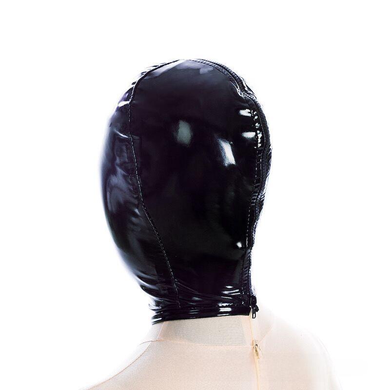 Black Elastic Lace Bondage Headgear Mask