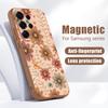 Magnetic For Magsafe Case For Samsung Galaxy S26 Ultra S25 Edge S24 Plus S23 FE S22 A17 A54 A55 A56 A57 5G Pink Lily Daisies Floral Cover